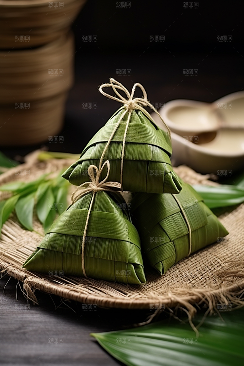 粽子美味自然摄影图