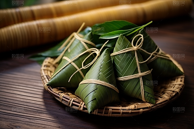 粽子节日节气美味摄影图