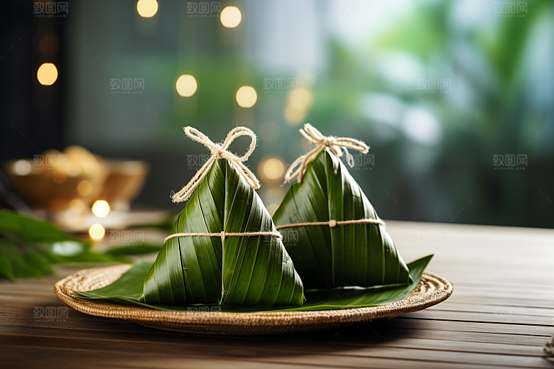 粽子节日节气包粽子摄影图
