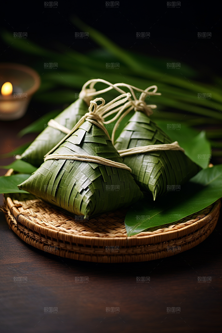 粽子小吃自然摄影图