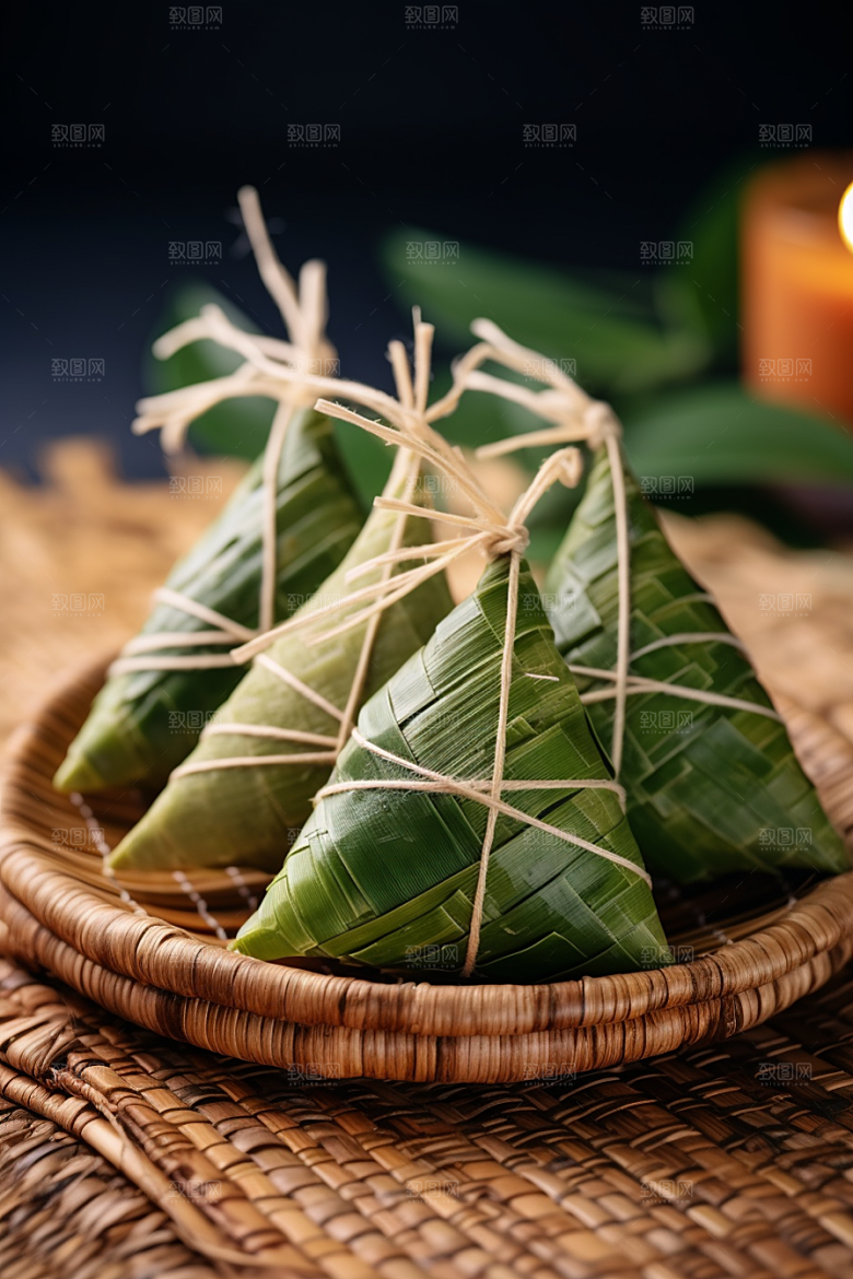 粽子传统美食端午节摄影图