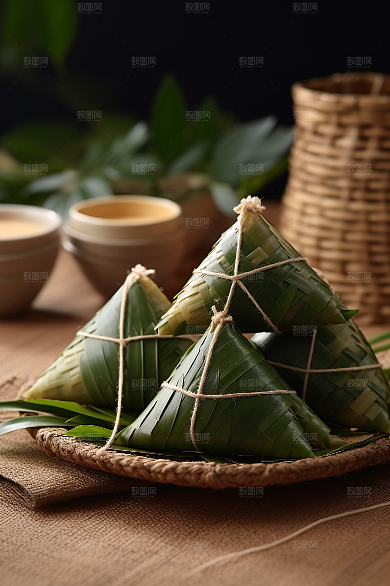 粽子端午节小吃摄影图