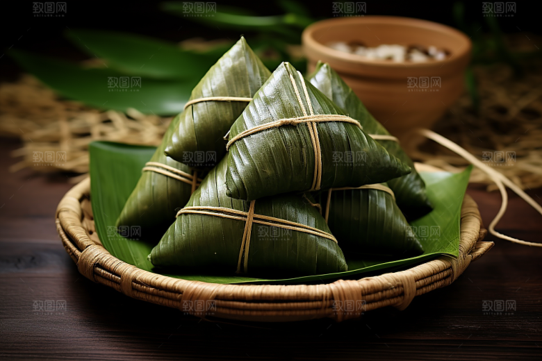 粽子美味小吃摄影图