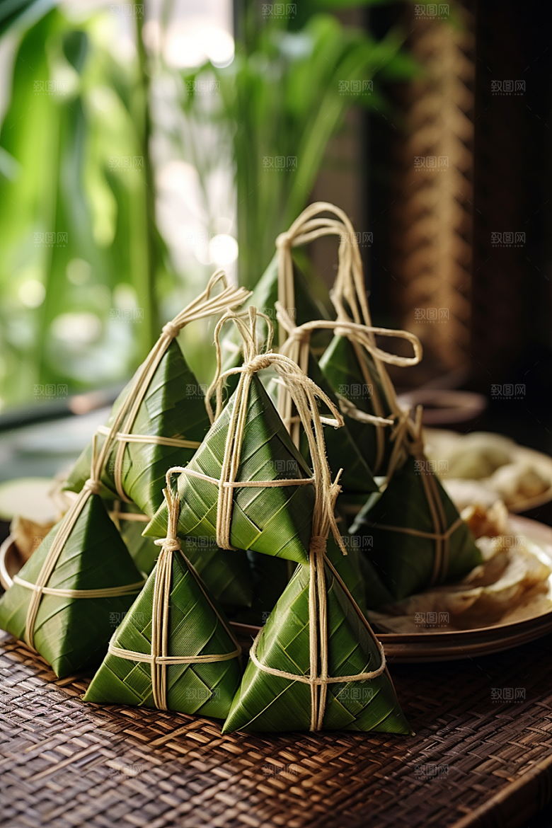 粽子包粽子端午节摄影图