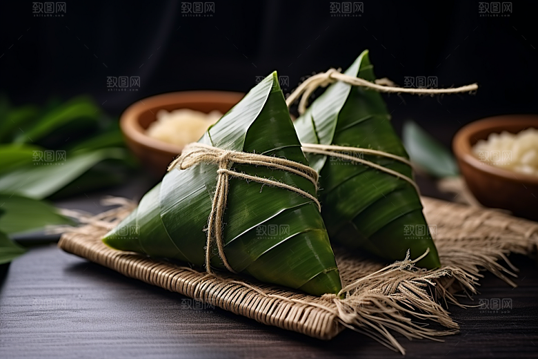 粽子包粽子小吃摄影图