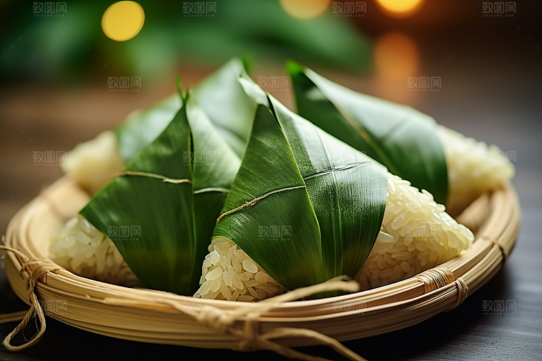 粽子节日节气包粽子摄影图
