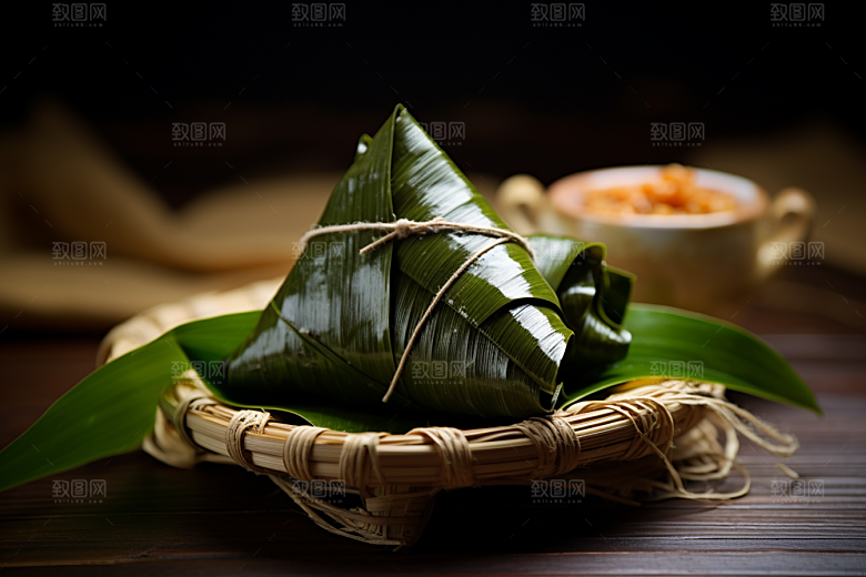 粽子传统美食自然摄影图