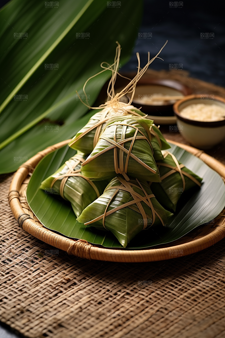 粽子节日节气美味摄影图