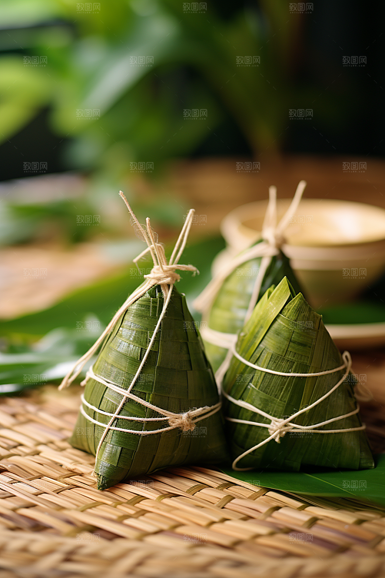 粽子端午节美味摄影图
