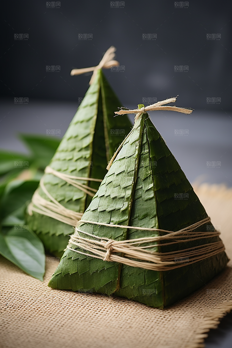 粽子包粽子传统美食摄影图