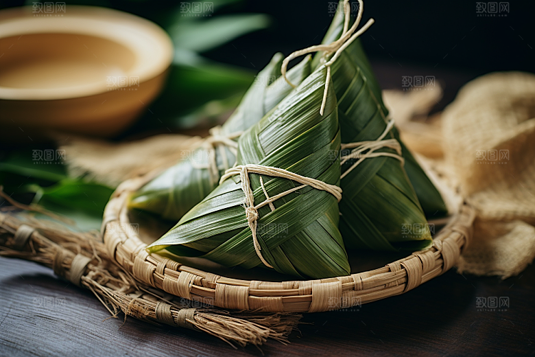 粽子传统美食小吃摄影图