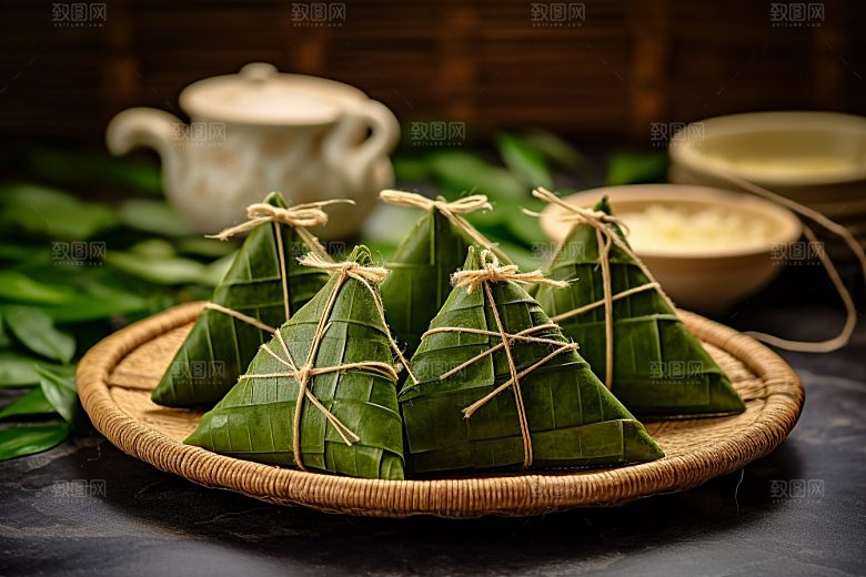 粽子端午节小吃摄影图