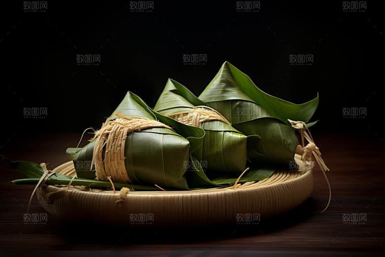 粽子小吃自然摄影图