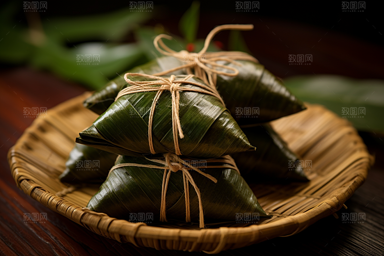 粽子包粽子小吃摄影图