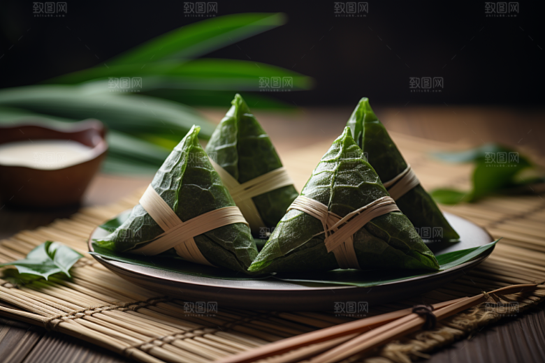 粽子节日节气美味摄影图