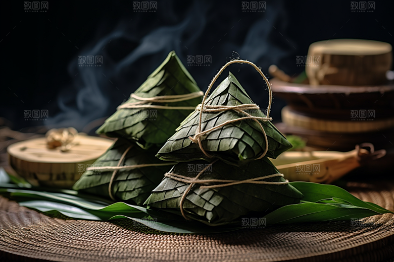 粽子传统美食小吃摄影图