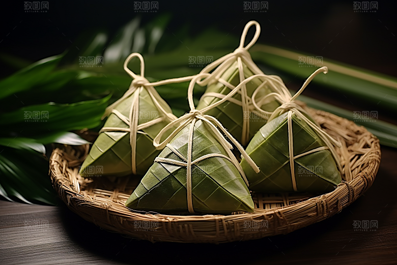 粽子小吃端午节摄影图