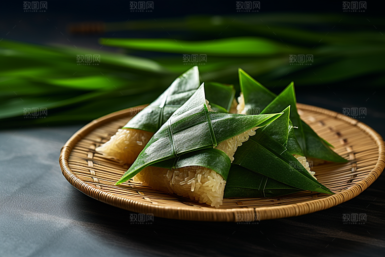 粽子包粽子端午节摄影图