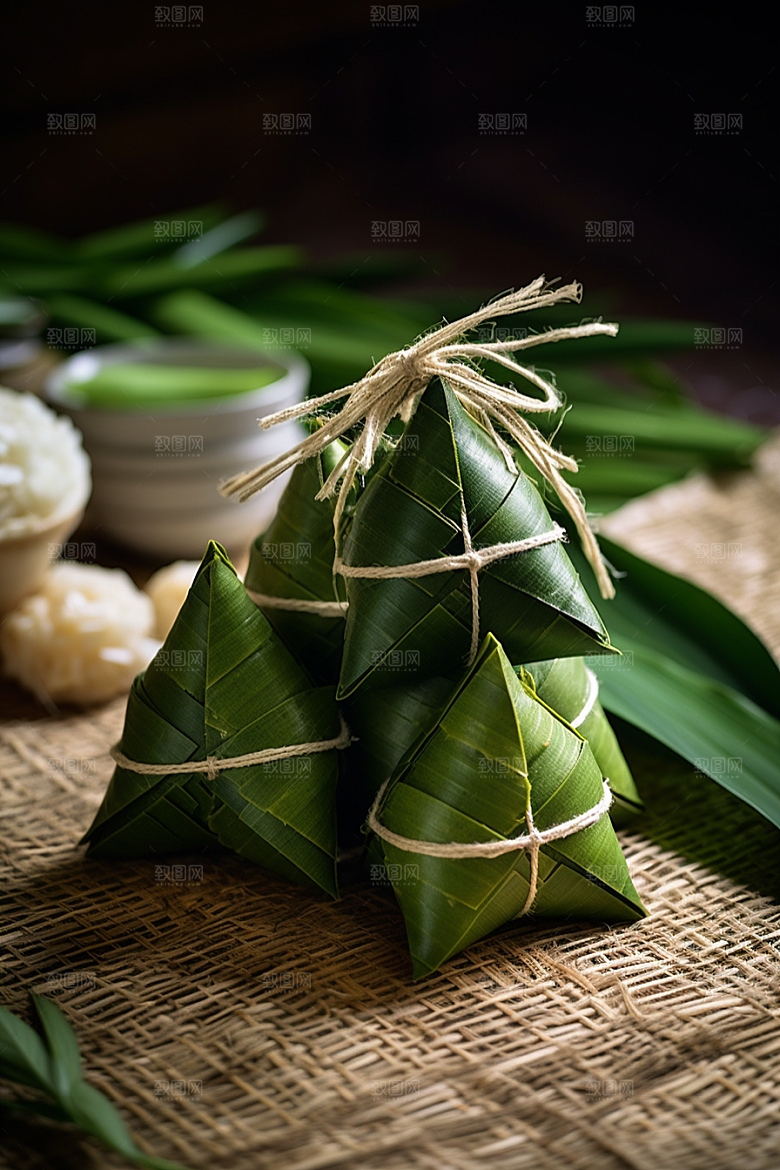 粽子传统美食节日节气摄影图