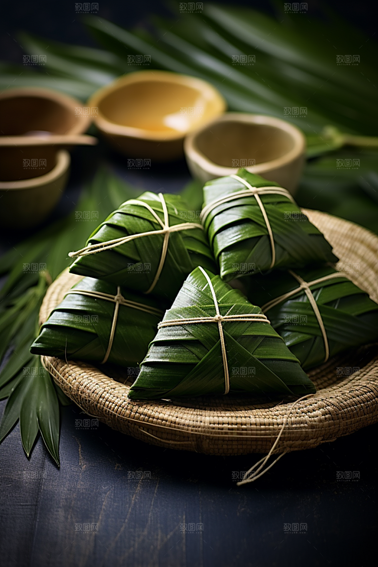 粽子传统美食端午节摄影图