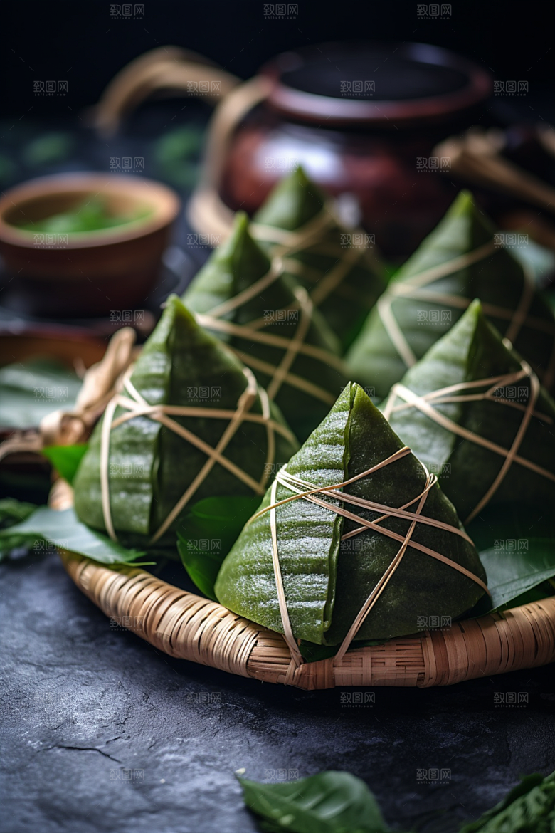 粽子传统美食高清摄影图