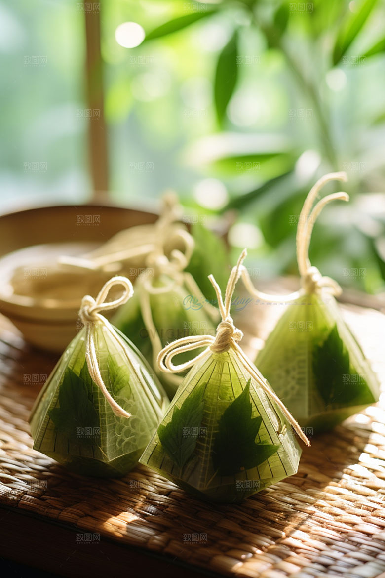 粽子高清包粽子摄影图