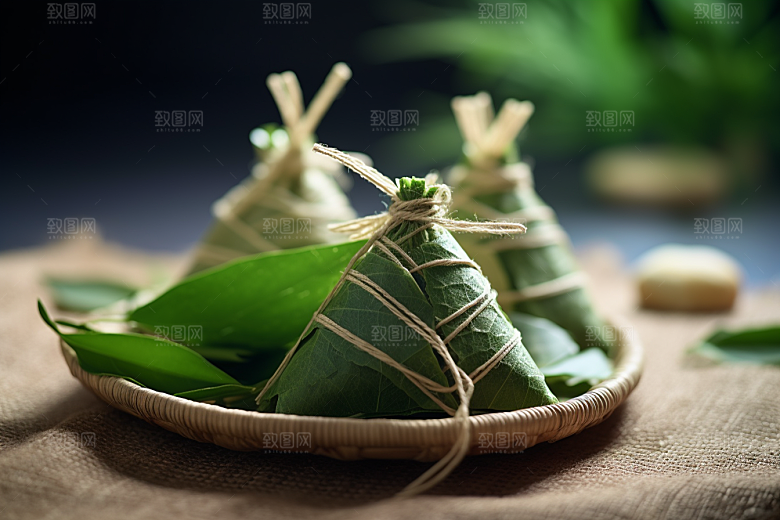 粽子包粽子端午节摄影图