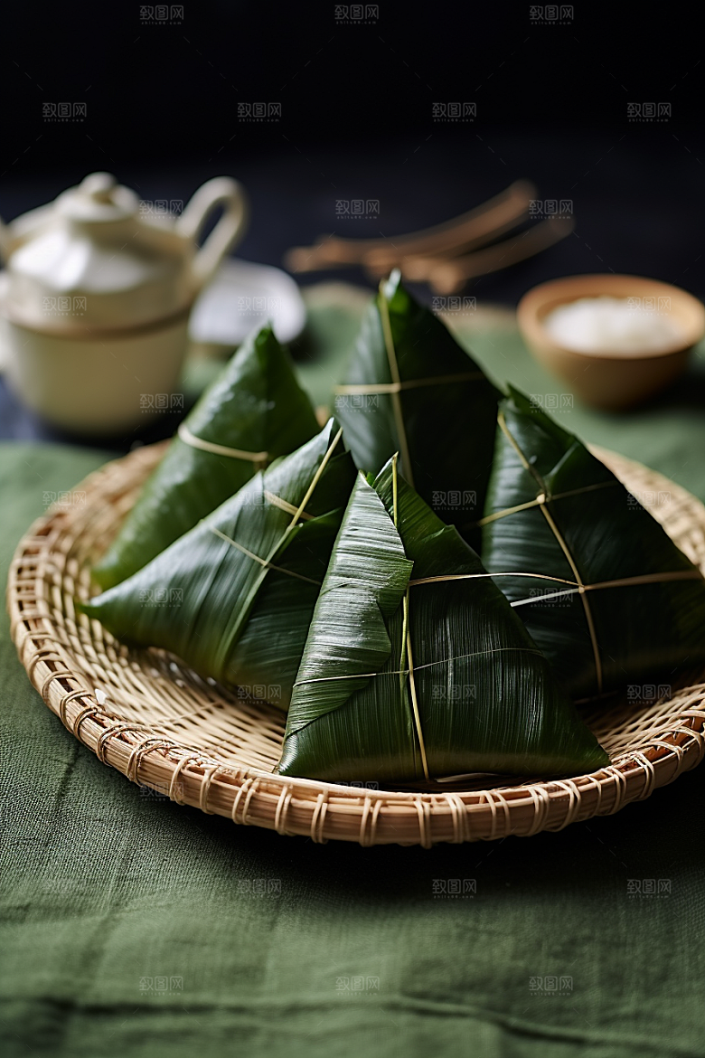 粽子小吃端午节摄影图