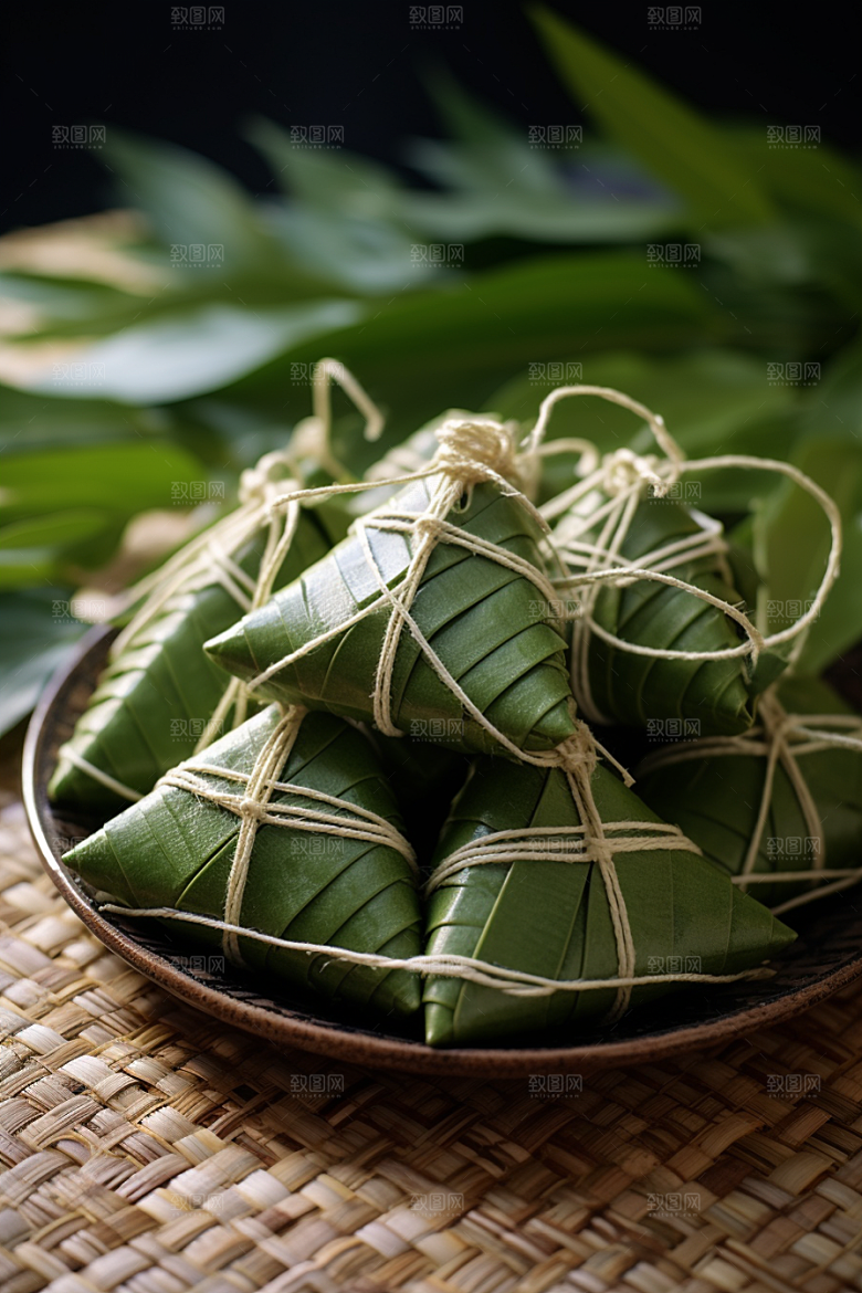 粽子包粽子端午节摄影图