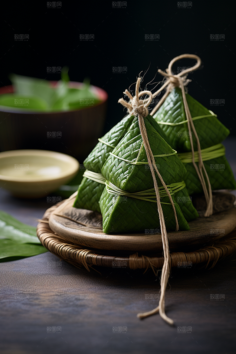 粽子节日节气包粽子摄影图