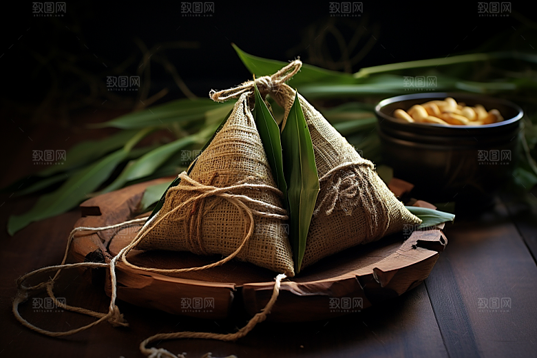 粽子自然传统美食摄影图