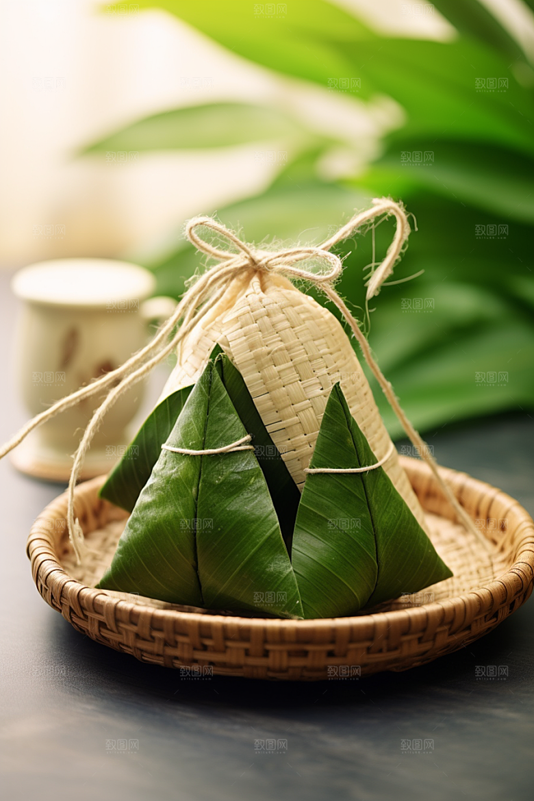 粽子小吃高清摄影图
