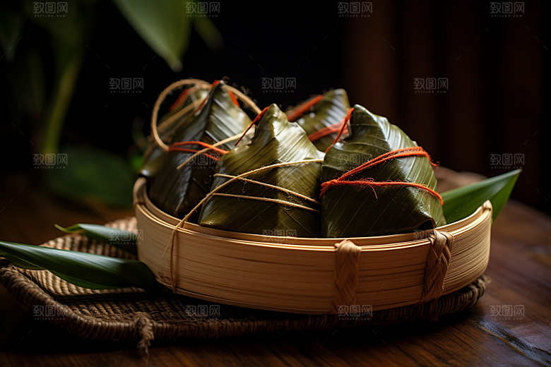 粽子节日节气美味摄影图