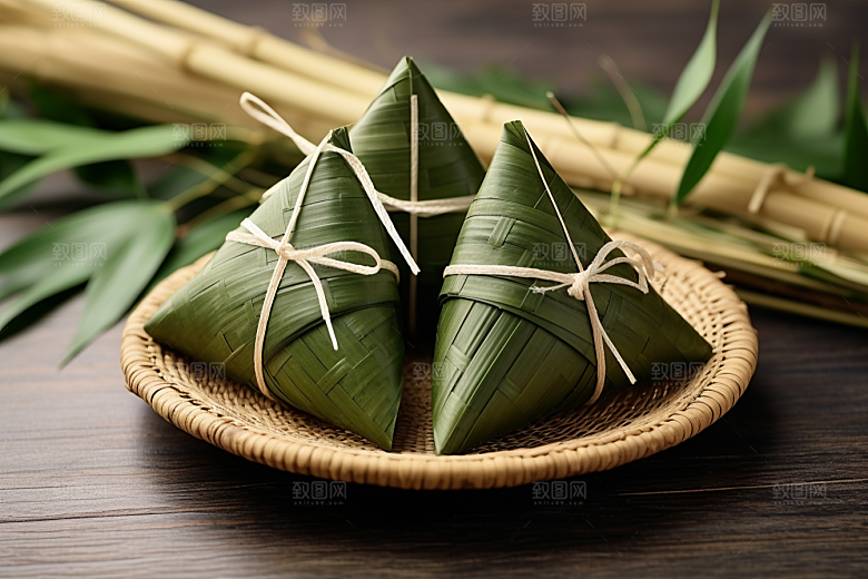 粽子小吃美味摄影图