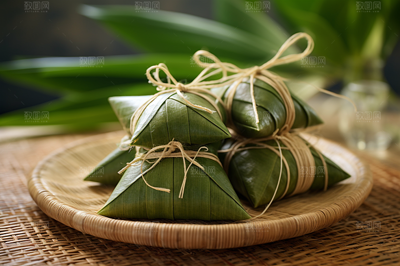粽子节日节气美味摄影图