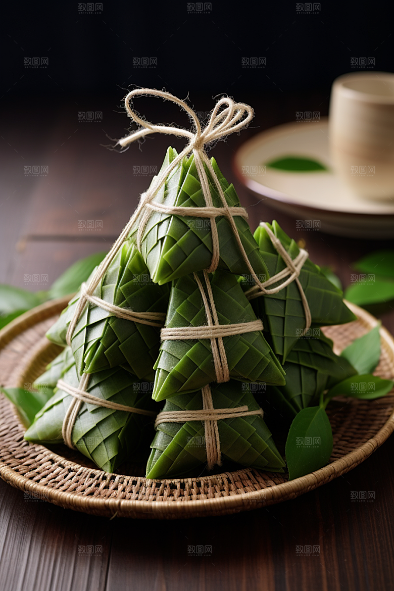 粽子小吃美味摄影图
