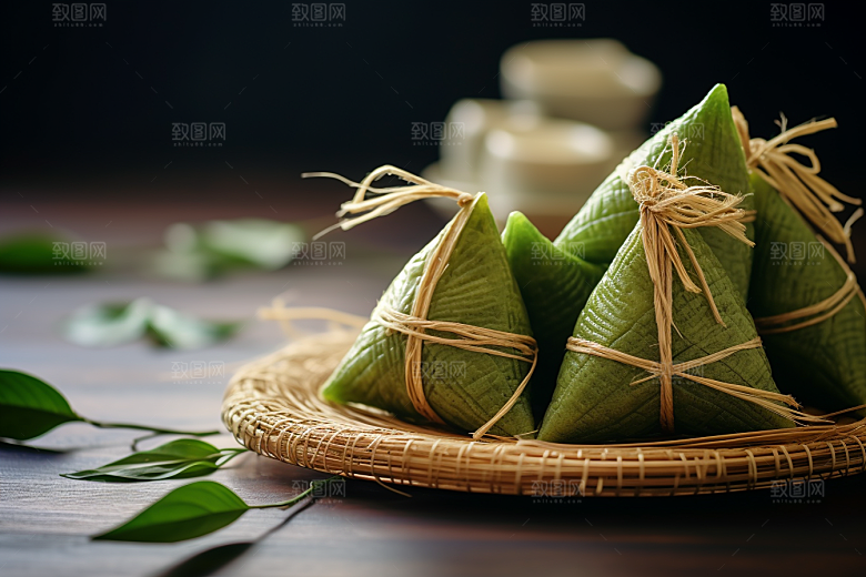 粽子自然包粽子摄影图