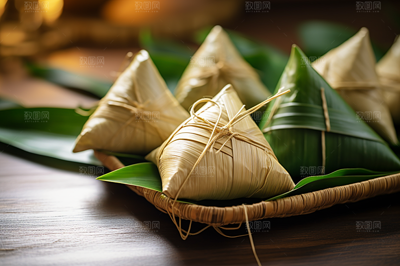 粽子传统美食小吃摄影图