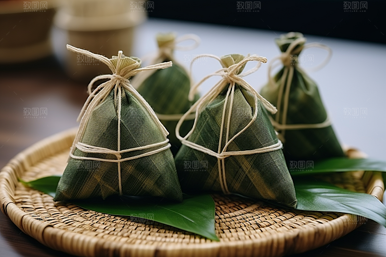 粽子传统美食高清摄影图