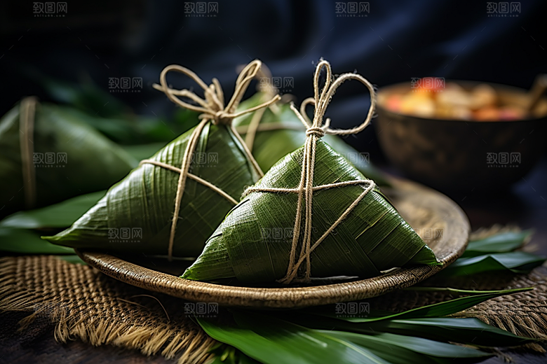 粽子美味自然摄影图