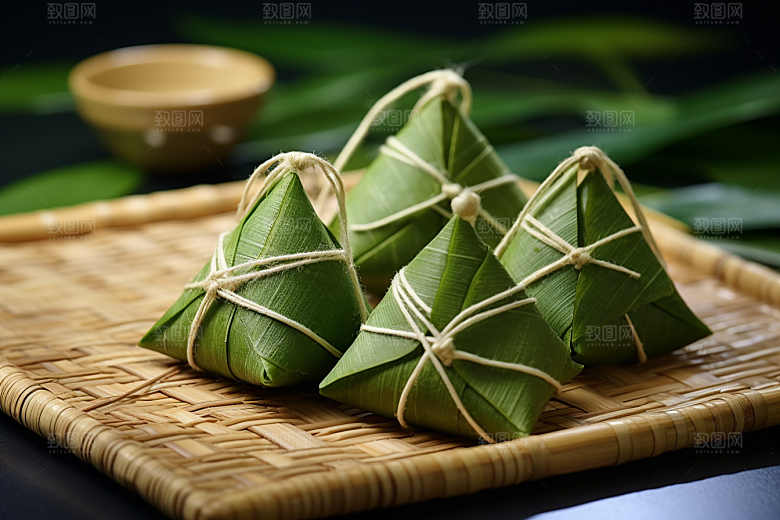 粽子包粽子美味摄影图