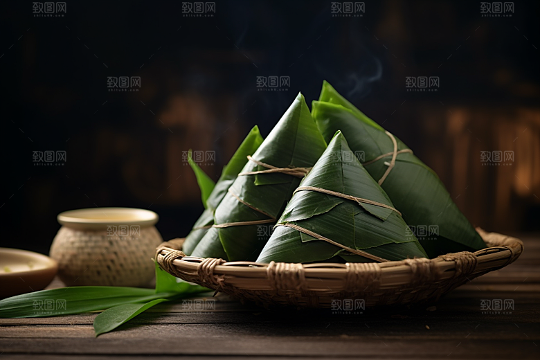 粽子自然包粽子摄影图
