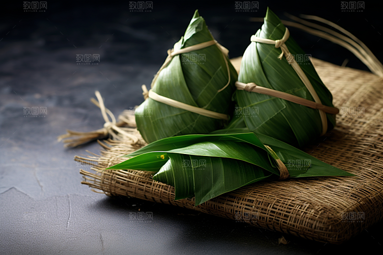 粽子包粽子小吃摄影图