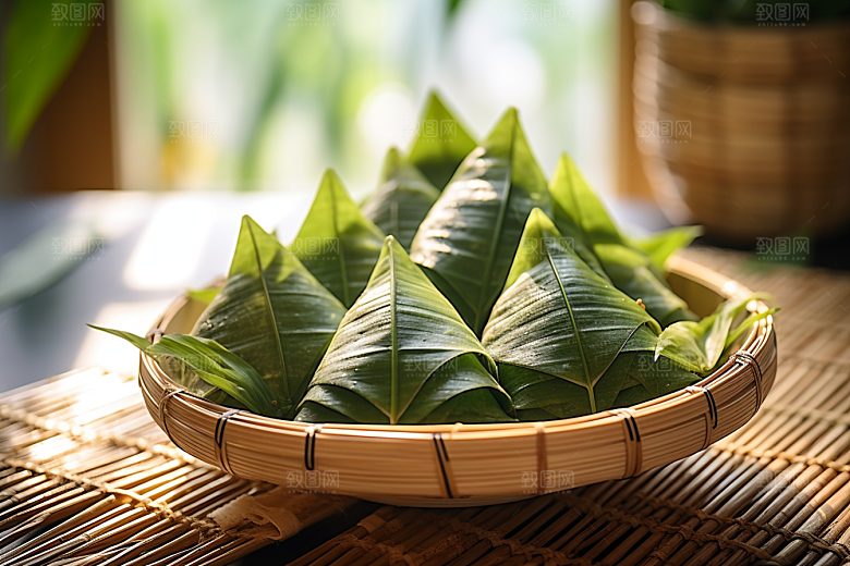 粽子小吃高清摄影图