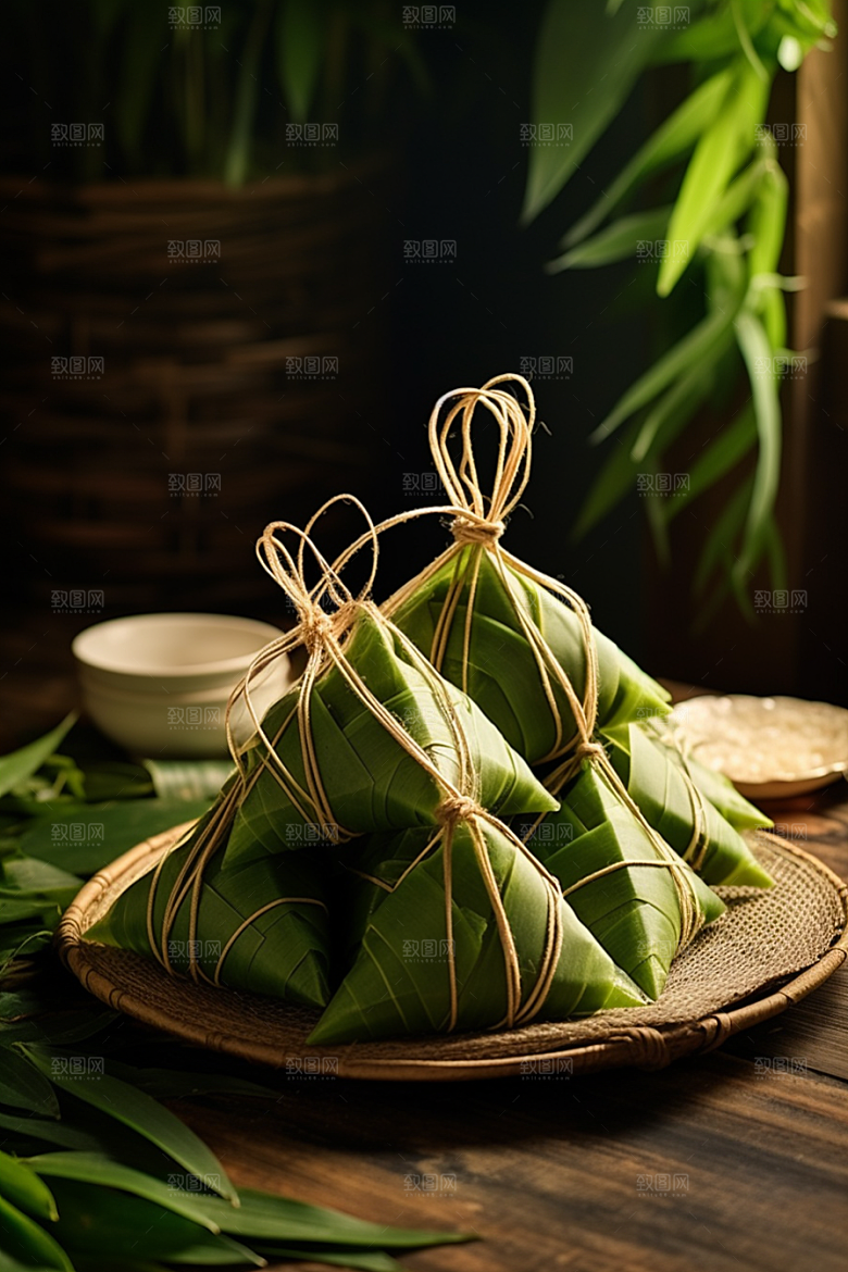 粽子高清传统美食摄影图