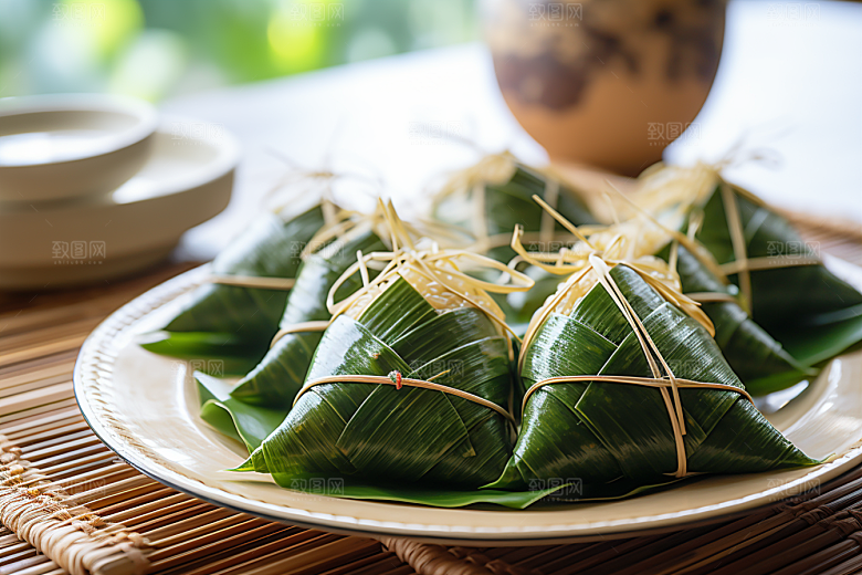 粽子节日节气美味摄影图