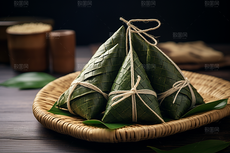 粽子美味小吃摄影图