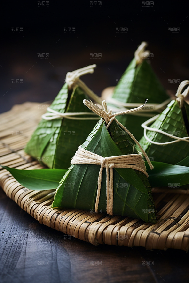 粽子包粽子端午节摄影图