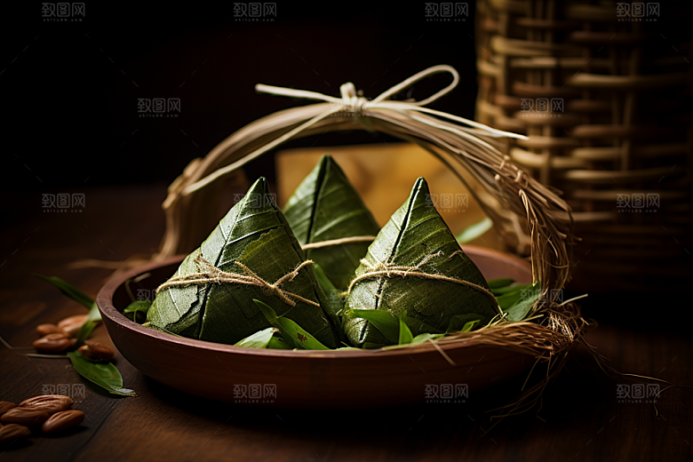 粽子端午节小吃摄影图