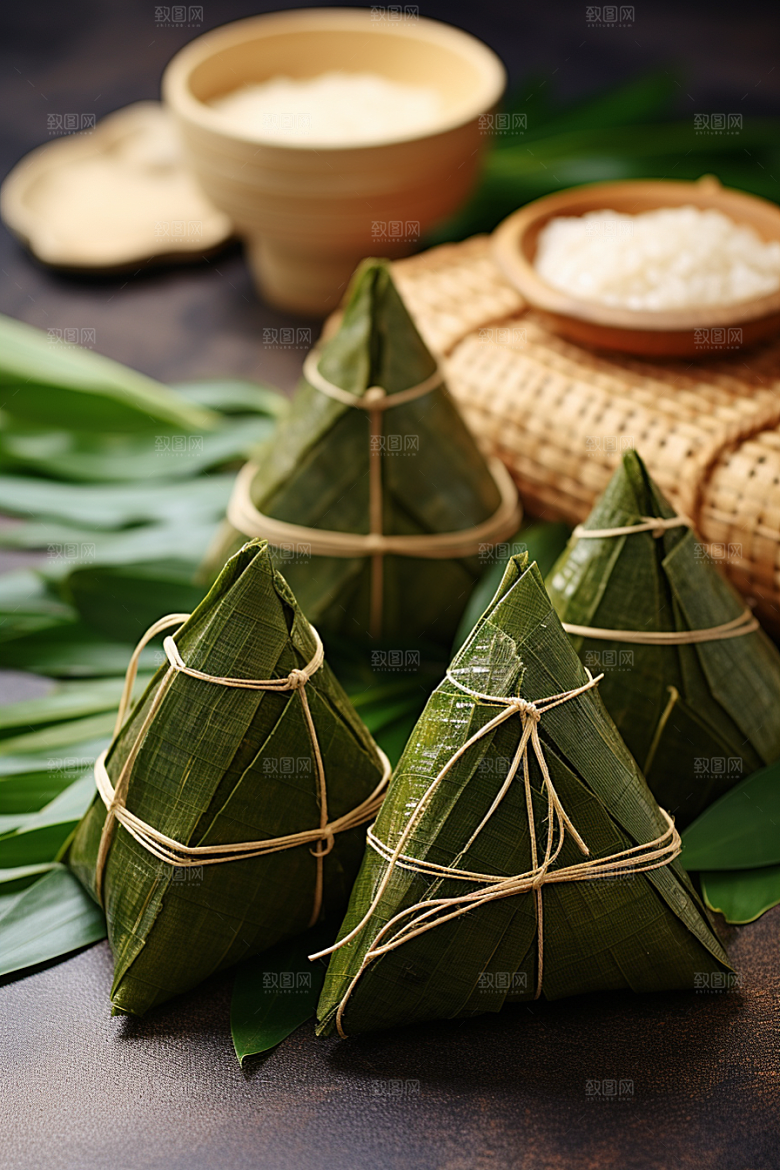粽子传统美食节日节气摄影图